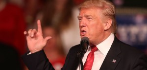 ESTERO, FL - SEPTEMBER 19: Republican presidential candidate Donald Trump speaks during a campaign rally at the Germain Arena on September 19, 2016 in Estero, Florida. Trump is locked in a tight race against Democratic candidate Hillary Clinton in Florida as the November 8th election nears. (Photo by Joe Raedle/Getty Images)